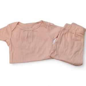 Little Star Organic Baby Pink Onesie and Pants Set 3-6 Months